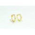 Fashion Hoop Bali Earrings yellow metal Gold cross curve design Zircon Stones